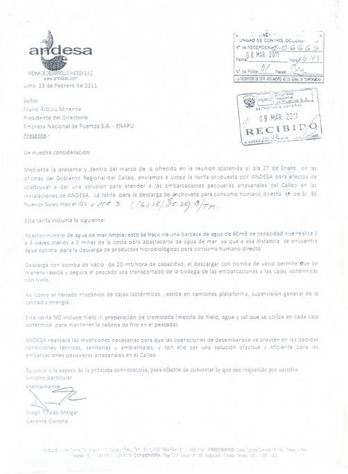 Pescadores artesanales del Callao rechazan negociado de ANDESA con ENAPU