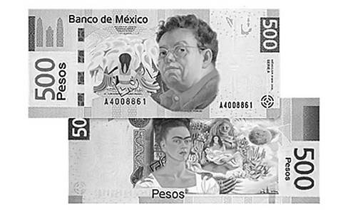 México: Frida Kahlo y Diego Rivera, en los nuevos billetes de 500 pesos