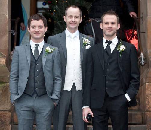 Elijah Wood asiste a la boda de uno de los Hobbits