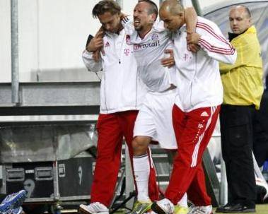 El Bayern derrota al Hoffenheim (2-1), pero pierde por lesión a Franck Ribéry