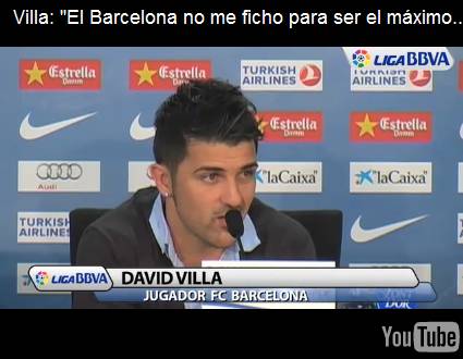 David Villa: 'El Barcelona no me ficho para ser el máximo goleador'