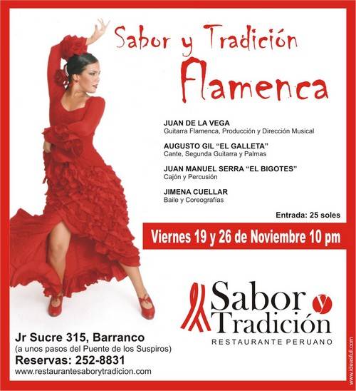 'Sabor y Tradición Flamenca' en restaurant barranquino