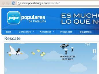 España: Un videojuego que liquida inmigrantes apareció en página web del Partido Popular