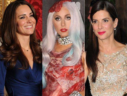 Lady Gaga, Kate Middleton y Sandra Bullock son las más destacadas del 2010