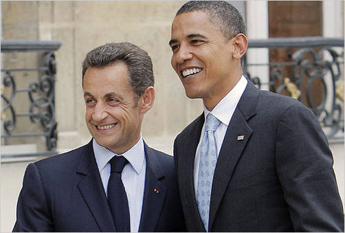 Nicolas Sarkozy y Barack Obama, juntos en Washington