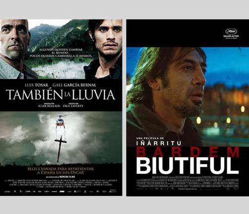 'También la lluvia' y 'Biufitul' finalistas para el Oscar