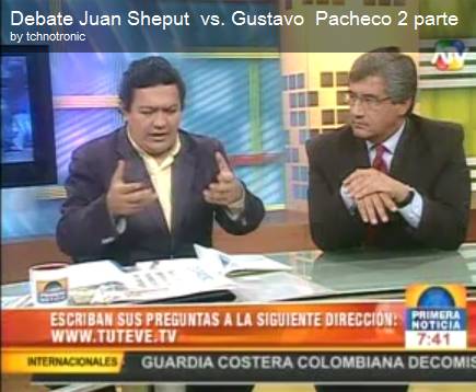 Debate entre Juan Sheput y Gustavo Pacheco en ATV