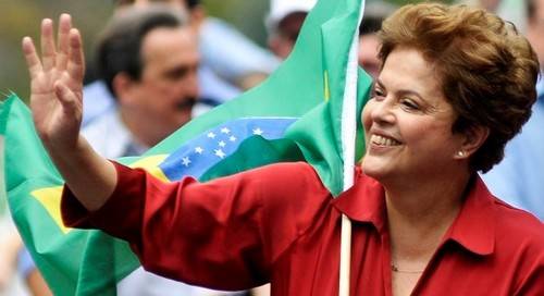 La presidenta de Brasil, Dilma Rousseff, llegó este lunes a Argentina en su primera visita al exterior