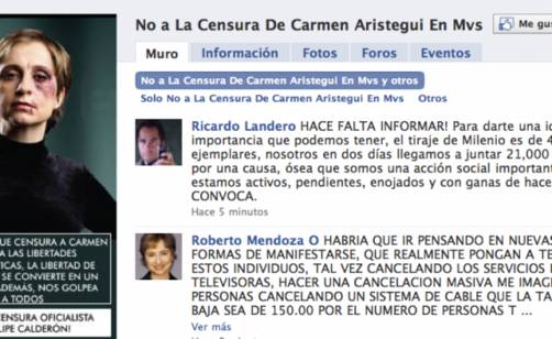 Carmen Aristegui bate récord en Facebook