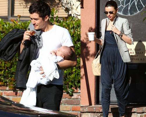 Foto: Orlando Bloom captado con su hijo en brazos