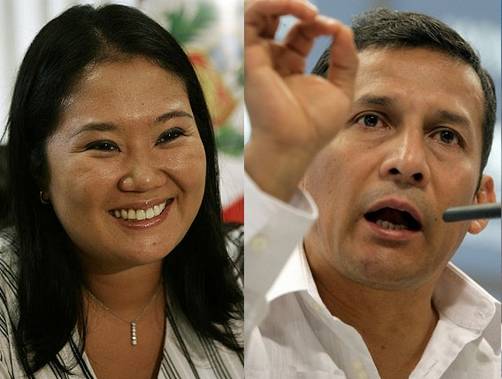 Segunda vuelta entre Keiko Fujimori y Ollanta Humala