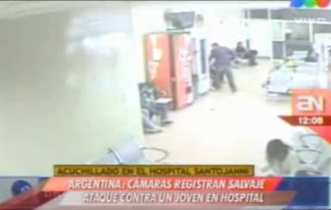 Cámara graba ataque con cuchillo dentro de un hospital en Argentina