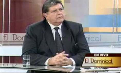 Alan García en papel de comentador de la coyuntura electoral