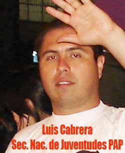 Luis Cabrera, Secretario Nacional de Juventudes del Partido Aprista Peruano, apoya a Keiko Fujimori