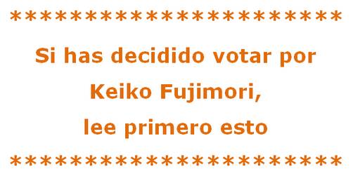 Si ya decidiste votar por KF, por favor sé coherente y suscribe esto