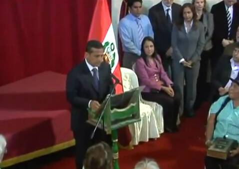 Juramento de Ollanta Humala por la democracia en el Perú