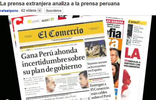 La opinión de la prensa extranjera sobre la prensa peruana