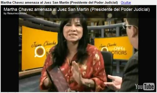 Cuando Martha Chavez lanzó la amenaza contra el Juez San Martín