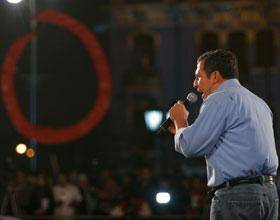 Ollanta Humala dirigió un breve mensaje a la prensa congregada en el Hotel Los Delfines