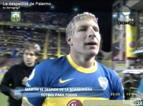 La Bombonera del Boca Juniors se rinde ante el 'Loco' Palermo en el día de su despedida