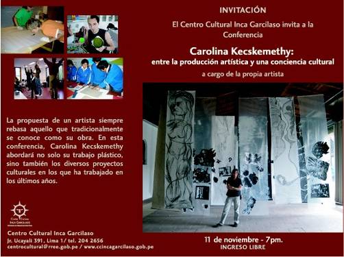 Carolina Kecskemethy: Entre la producción artística y una conciencia cultural Carolina Kecskemethy: Entre la producción artística y una conciencia cultural