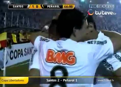 Santos campeón de la Copa Libertadores al vencer al Peñarol 2 a 1