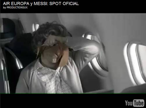 Lionel Messi en el spot oficial de Air Europa: La Dama
