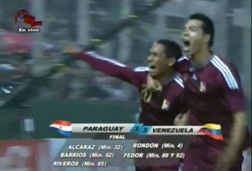 El sorpresivo empate de Venezuela ante Paraguay en el último minuto