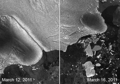 El tsunami de Japón, tras el terremoto, destruyó un iceberg