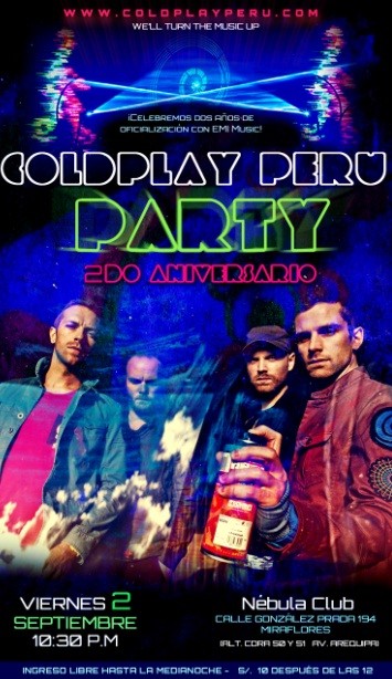 Fans de Coldplay celebrarán el próximo lanzamiento del disco 'Mylo Xyloto'