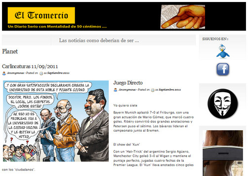 El Tromercio: Un portal de Anonymous