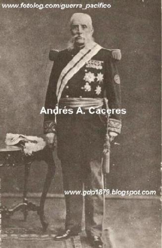 Fotografía de Andrés Avelino Cáceres Dorregaray como Mariscal del Perú