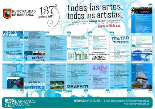 Barranco está de fiesta en su 137 aniversario