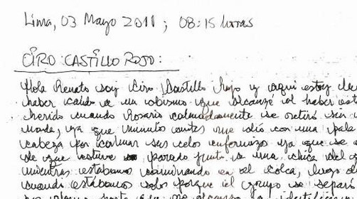 La carta que Ciro Castillo envió del más allá