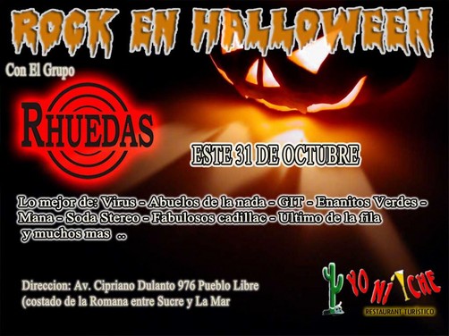 Rock en Halloween este 31 de octubre