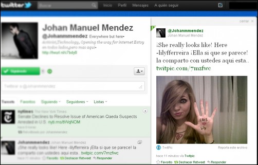 Johan Manuel Méndez Presenta en Twitter a Rubia Parecida a Avril Lavigne