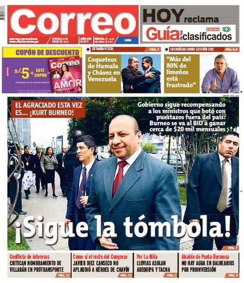 Burneo y el BID: 20 mil dólares al mes para el falamnte representante peruano