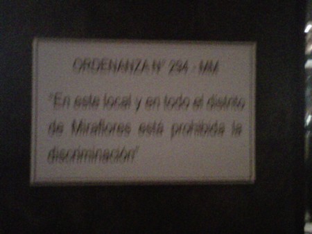 La Ordenanza que prohibe la Discriminación en Miraflores