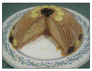 Navidad: Bomba helada de turrón y tuti frutti Navidad: Bomba helada de turrón y tuti frutti