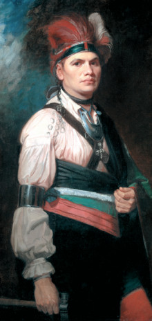 Retrato del indio norteamericano: Joseph Brant, 1776