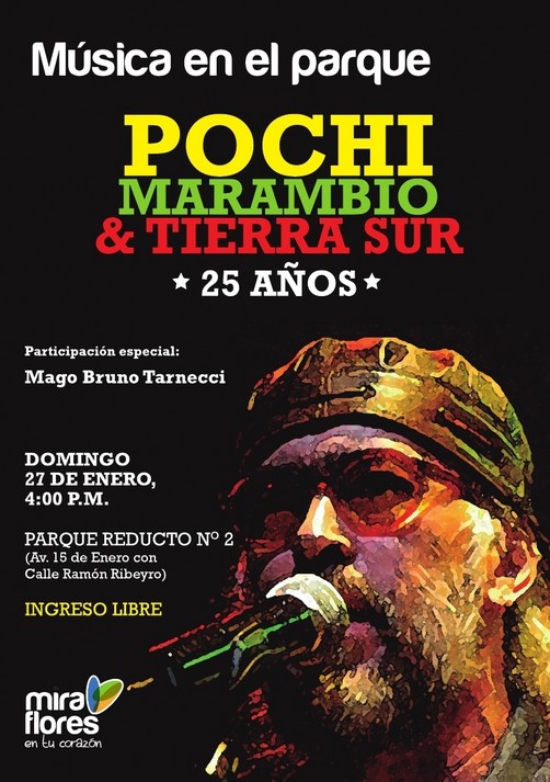 MÚSICA EN EL PARQUE Espectáculo musical abierto con Pochi Marambio y Tierra Sur MÚSICA EN EL PARQUE Espectáculo musical abierto con Pochi Marambio y Tierra Sur