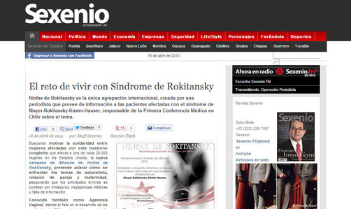 Sitio mexicano Sexenio publica nueva campaña de Ninfas de Rokitansky. Andrea González-Villablanca habla sobre polémica que causó trasplante de útero.