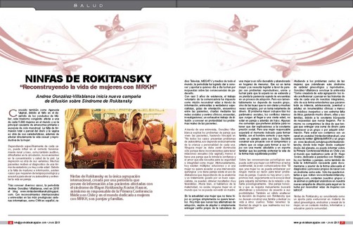 Ninfas de Rokitansky en Revista Gente Latina de Miami