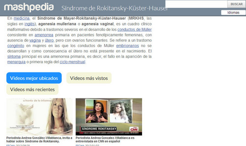 Sitio Mashpedia, destaca labor informativa de periodista Andrea González-Villablanca sobre MRKH. Sitio Mashpedia, destaca labor informativa de periodista Andrea González-Villablanca sobre MRKH.