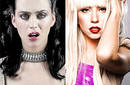 Dobles de Lady Gaga y Katy Perry en guerra de tomates