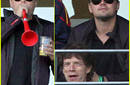 Leo DiCaprio sopló una vuvuzela en el partido Alemania vs Argentina