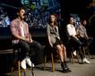 Fotos de Jonas Brothers y Demi Lovato en conferencia de prensa en Chicago