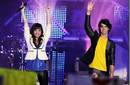 Joe Jonas y Demi Lovato juntos en la presentación de 'Make a Wake'