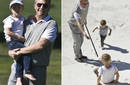 Kevin Costner al golf con sus hijos por buena causa