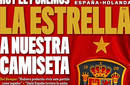 España recogerá la copa con la camiseta roja con la estrella sobre el escudo